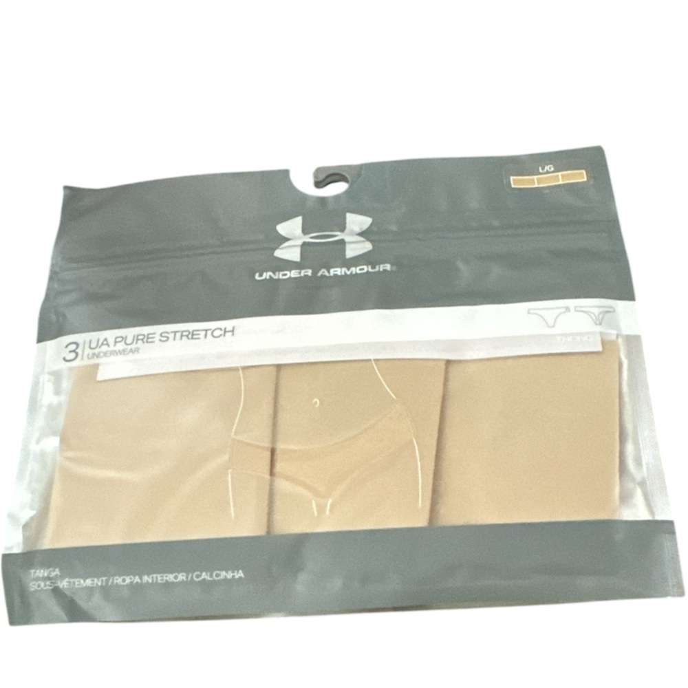 Under Armour Pure Stretch (3
Pack) Womens Thong - Nude
NEW size:L/G